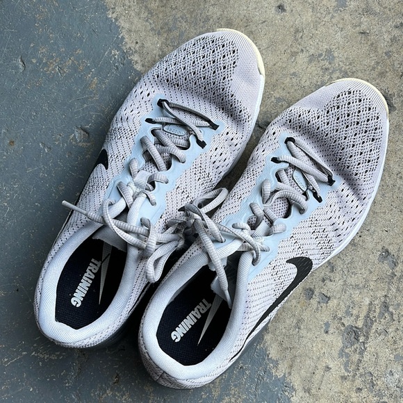 Nike Air Max Mens Flywire Running Shoes White Black Mesh size 8.5 - Picture 3 of 12